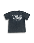 "trust the current" oversized tee - retro midnight