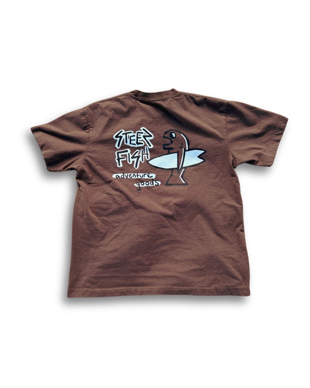 "beached trout" oversized tee - dirt brown