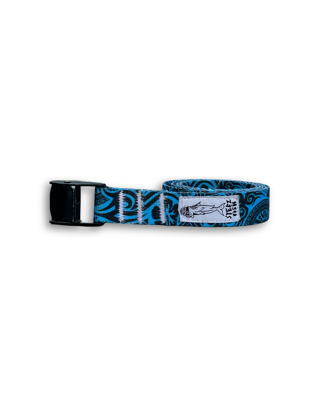 blue polynesian cam-strap belt