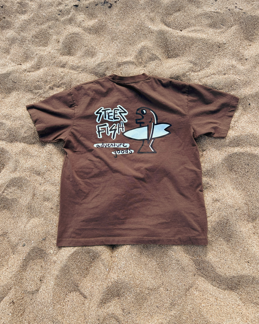 "beached trout" oversized tee - dirt brown