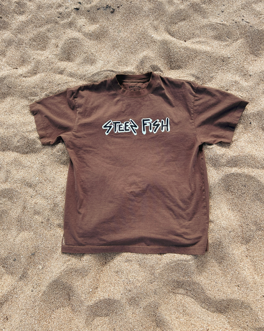 "beached trout" oversized tee - dirt brown