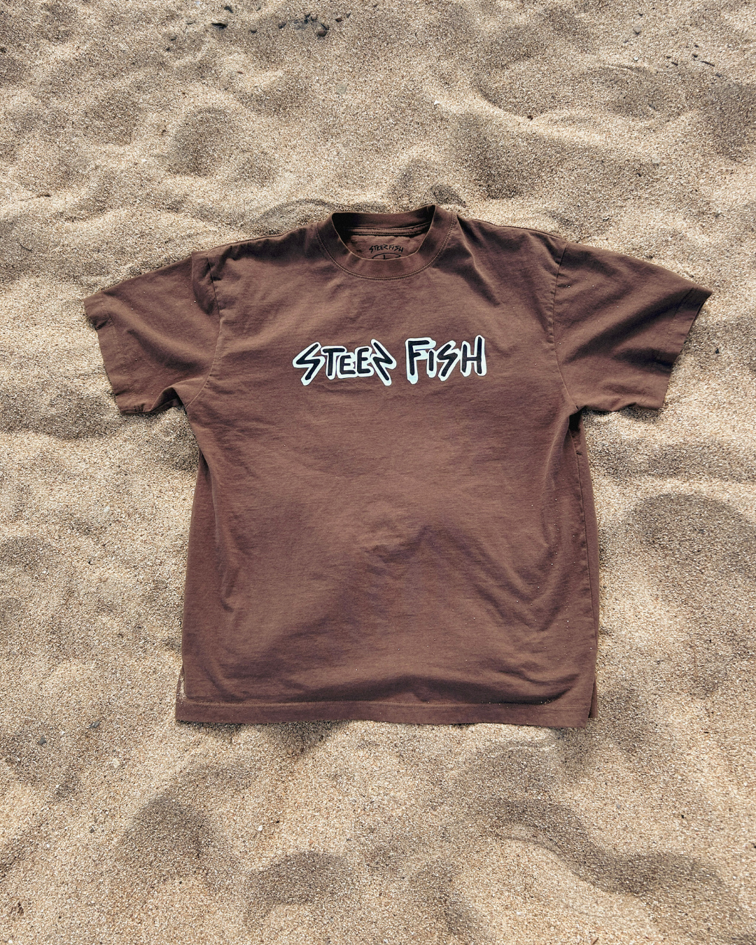 "beached trout" oversized tee - dirt brown