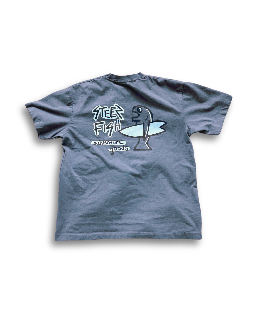 "beached trout" oversized tee - surf blue