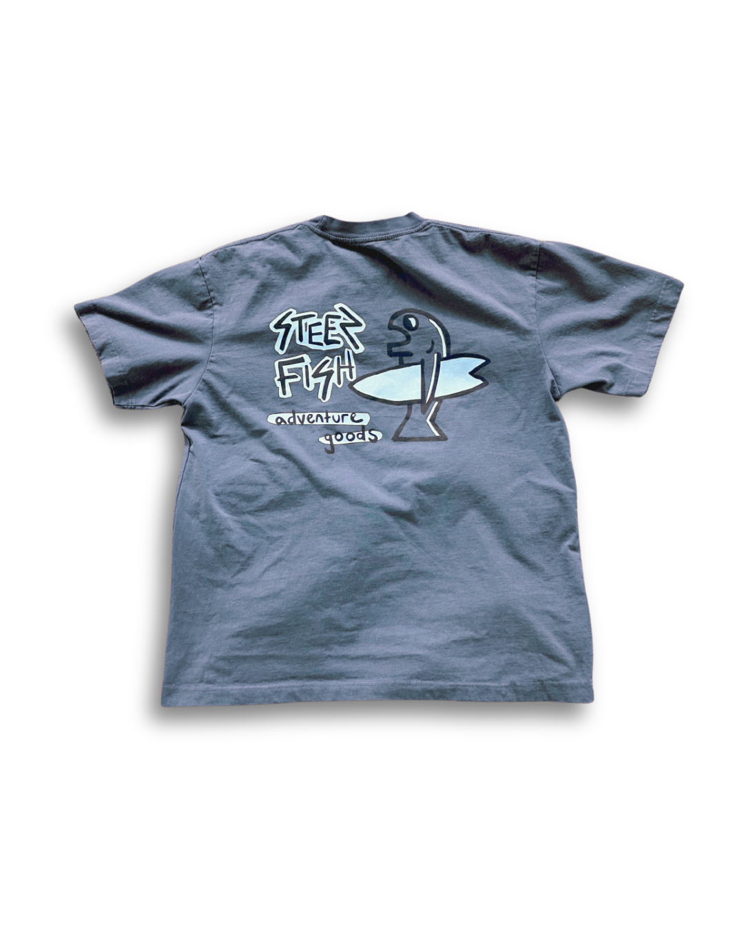 "beached trout" oversized tee - surf blue