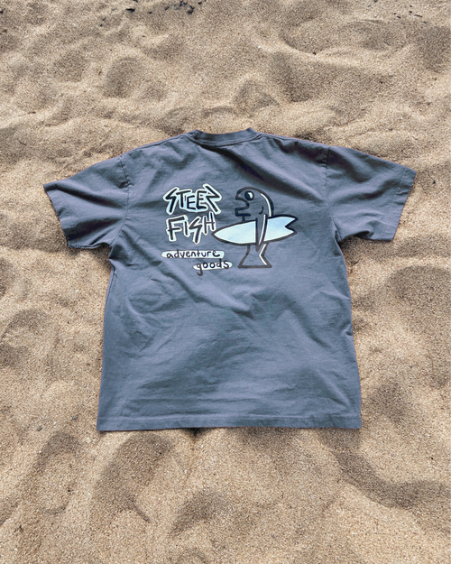 "beached trout" oversized tee - surf blue