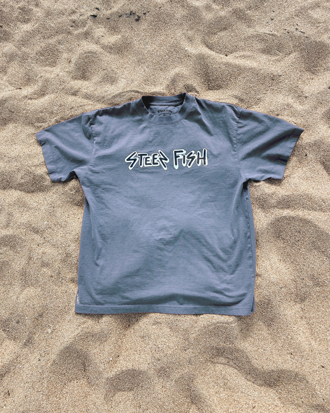 "beached trout" oversized tee - surf blue