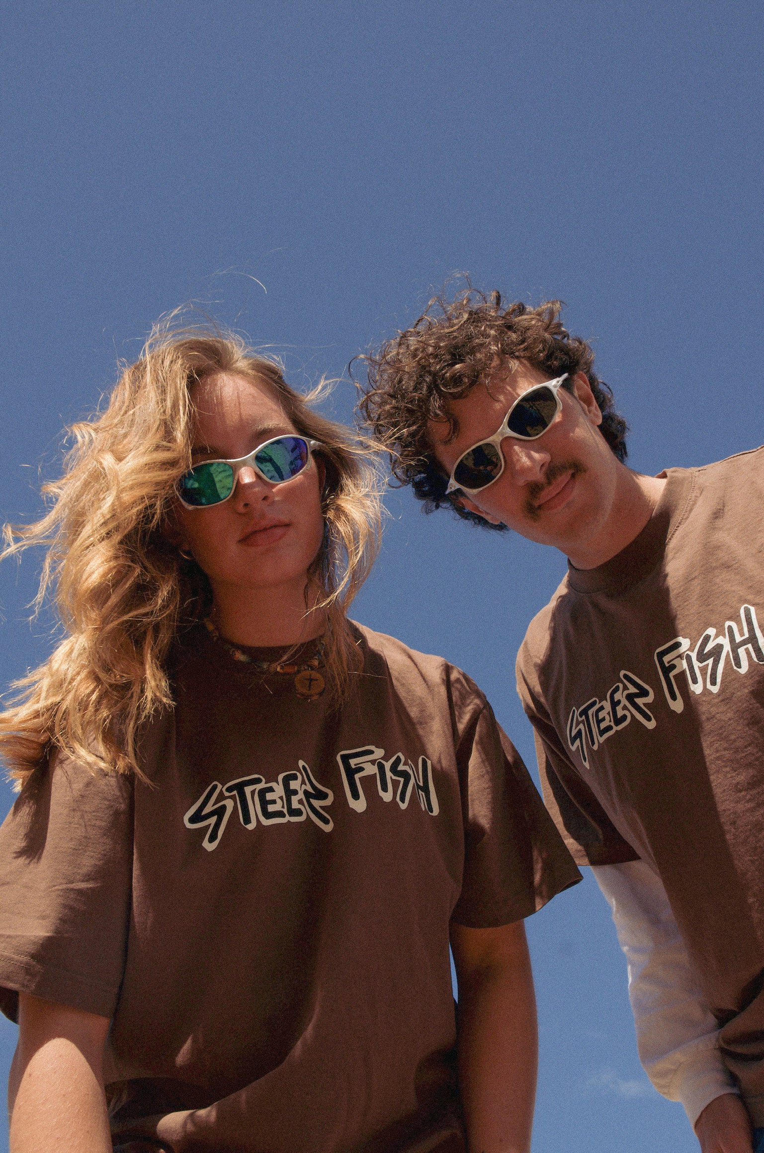 "beached trout" oversized tee - dirt brown