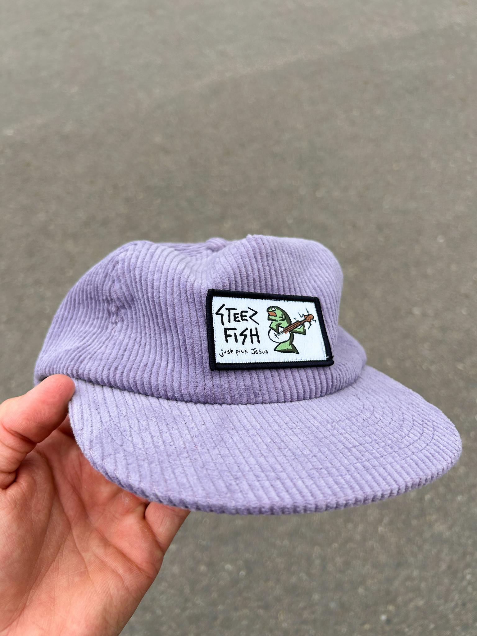 "just pick Jesus" corduroy - huckleberry