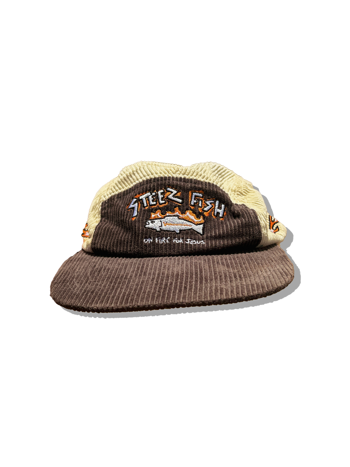 “on fire for Jesus” corduroy hat