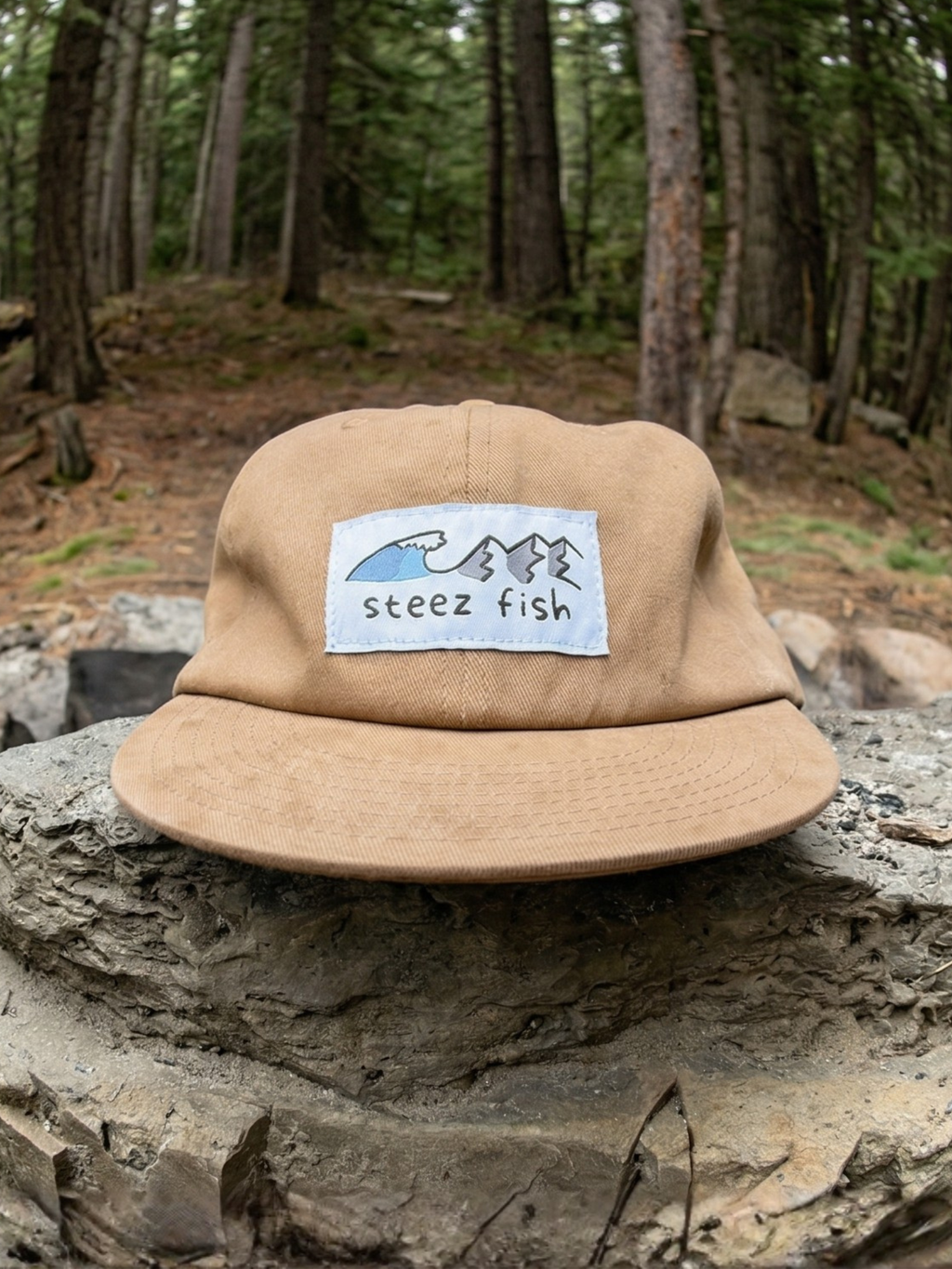 retro fisheye lens cotton beige hat 